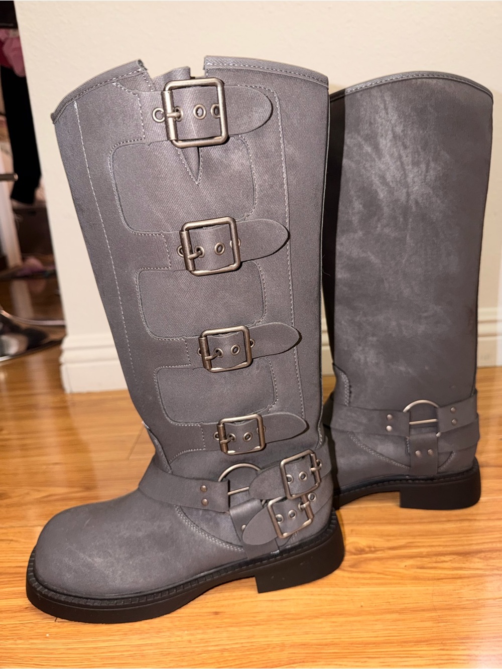 Gray boots size 8 NEW